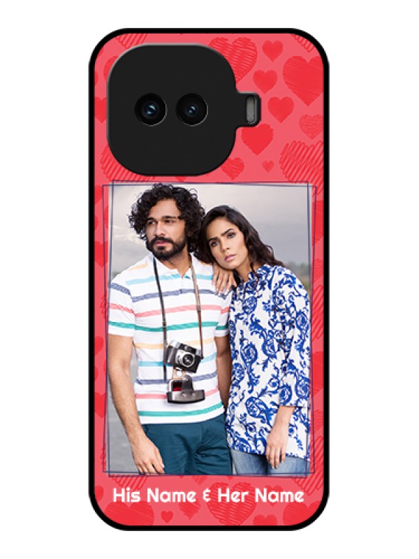 Custom iQOO 15R 5G Custom Glass Phone Case - With Red Heart Symbols Design