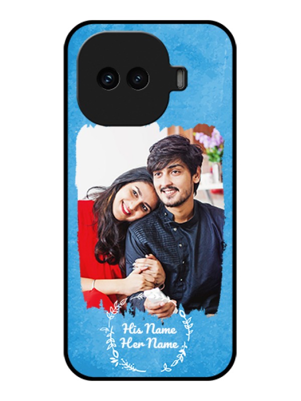 Custom iQOO 15R 5G Custom Glass Phone Case - Blue Color Vintage Design