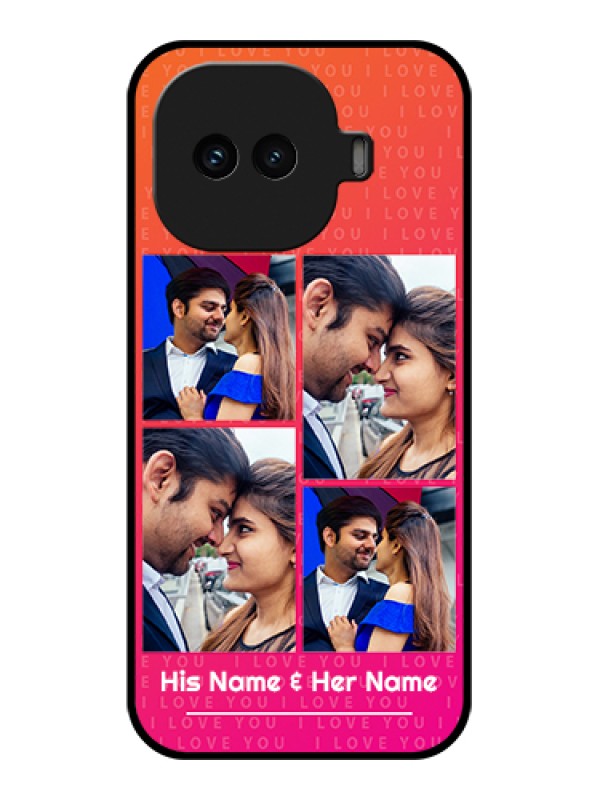 Custom iQOO 15R 5G Custom Glass Phone Case - I Love You Pink Design