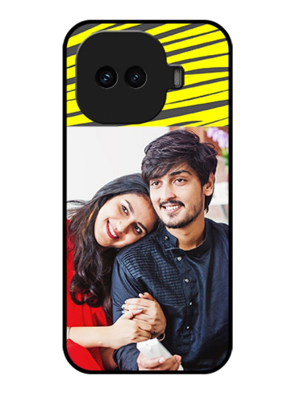 Custom iQOO 15R 5G Custom Glass Phone Case - Yellow Abstract Design