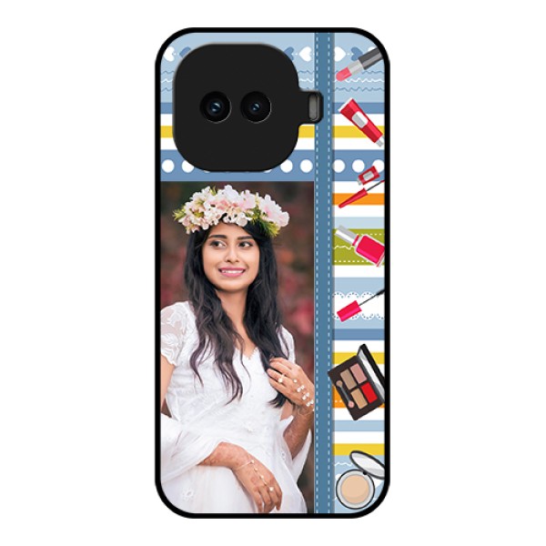 iQOO 15R 5G Custom Glass Phone Case - Makeup Icons Design