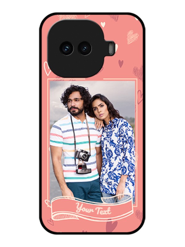 Custom iQOO 15R 5G Custom Glass Phone Case - Love Doodle Art Design
