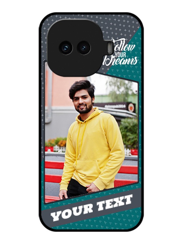 Custom iQOO 15R 5G Custom Glass Phone Case - Background Pattern Design With Quote