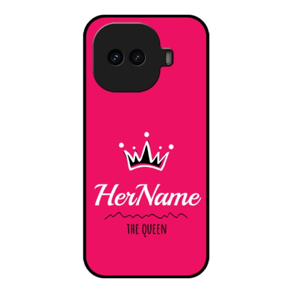 iQOO 15R 5G Custom Glass Phone Case - Queen With Name Design iQOO 15R 5G Custom Glass Phone Case - Queen With Name Design