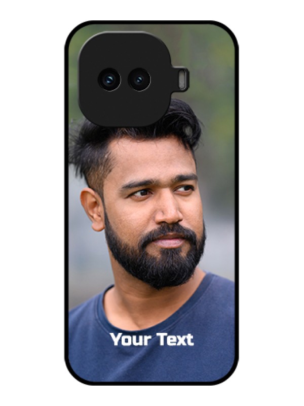 Custom iQOO 15R 5G Custom Glass Phone Case - Photo With Text Design