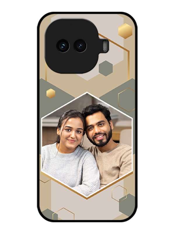 Custom iQOO 15R 5G Custom Glass Phone Case - Stylish Hexagon Pattern Design
