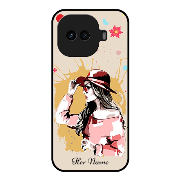 iQOO 15R 5G Custom Glass Phone Case - Women With Pink Hat Design iQOO 15R 5G Custom Glass Phone Case - Women With Pink Hat Design