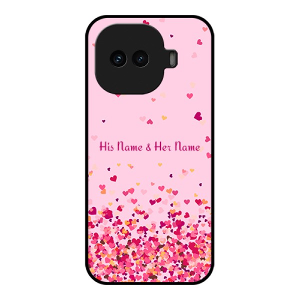 iQOO 15R 5G Custom Glass Phone Case - Floating Hearts Design