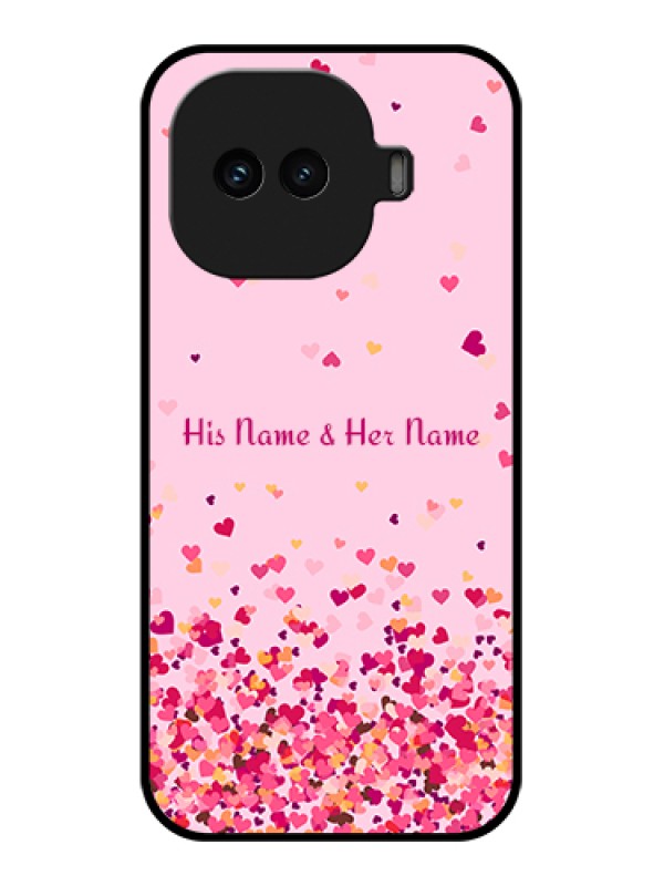 Custom iQOO 15R 5G Custom Glass Phone Case - Floating Hearts Design
