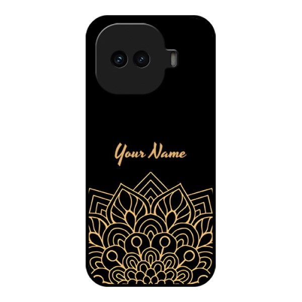 iQOO 15R 5G Custom Glass Phone Case - Golden Mandala Design