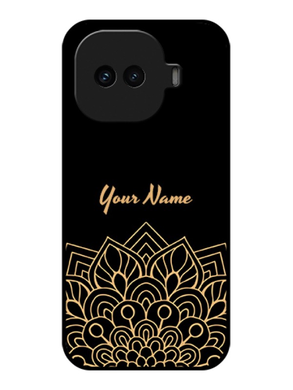 Custom iQOO 15R 5G Custom Glass Phone Case - Golden Mandala Design
