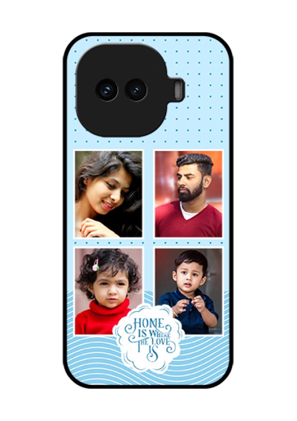 iQOO 15R 5G Custom Glass Phone Case - Cute Love Quote With 4 Pic Upload Design