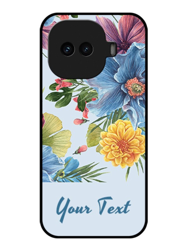 Custom iQOO 15R 5G Custom Glass Phone Case - Stunning Watercolored Flowers Painting Design