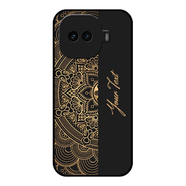 iQOO 15R 5G Custom Glass Phone Case - Mandala Art With Custom Text Design