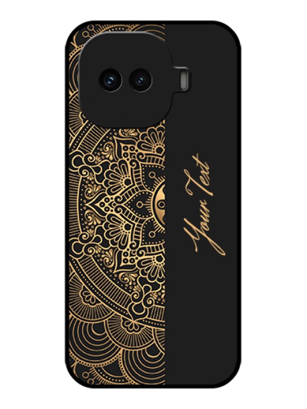 Custom iQOO 15R 5G Custom Glass Phone Case - Mandala Art With Custom Text Design