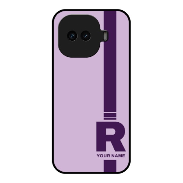 iQOO 15R 5G Custom Glass Phone Case - Simple Dual Tone Stripe With Name Design iQOO 15R 5G Custom Glass Phone Case - Simple Dual Tone Stripe With Name Design