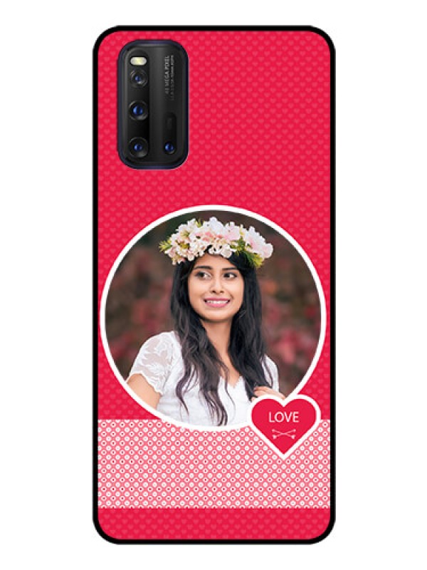 Custom iQOO 3 5G Personalised Glass Phone Case - Pink Pattern Design