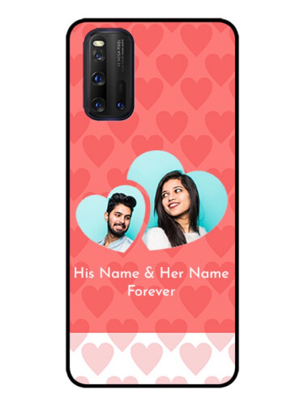 Custom iQOO 3 5G Personalized Glass Phone Case - Couple Pic Upload Design
