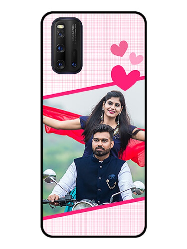 Custom iQOO 3 5G Custom Glass Phone Case - Love Shape Heart Design