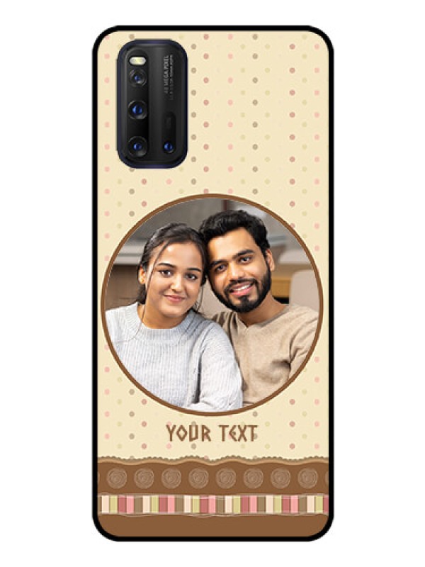 Custom iQOO 3 5G Custom Glass Mobile Case - Brown Dotted Mobile Case Design