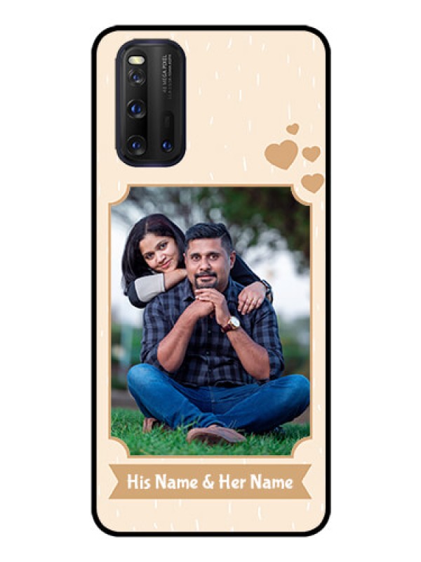 Custom iQOO 3 5G Custom Glass Phone Case - with confetti love design 