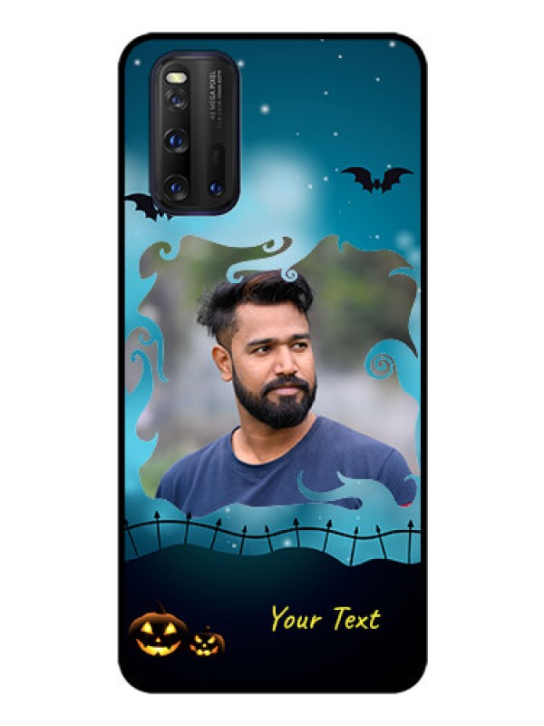 Custom iQOO 3 5G Custom Glass Phone Case - Halloween frame design