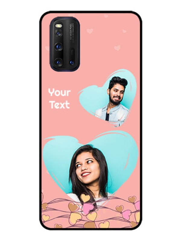 Custom iQOO 3 5G Custom Glass Mobile Case - Love Doodle Design