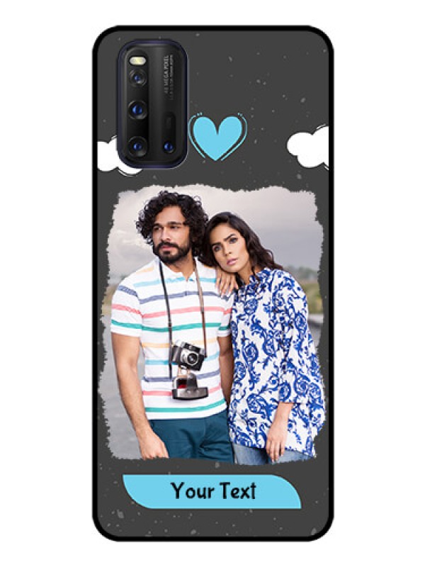 Custom iQOO 3 5G Custom Glass Phone Case - Splashes with love doodles Design