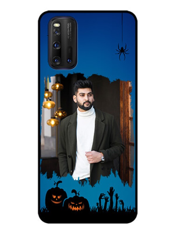 Custom iQOO 3 5G Photo Printing on Glass Case - with pro Halloween design 