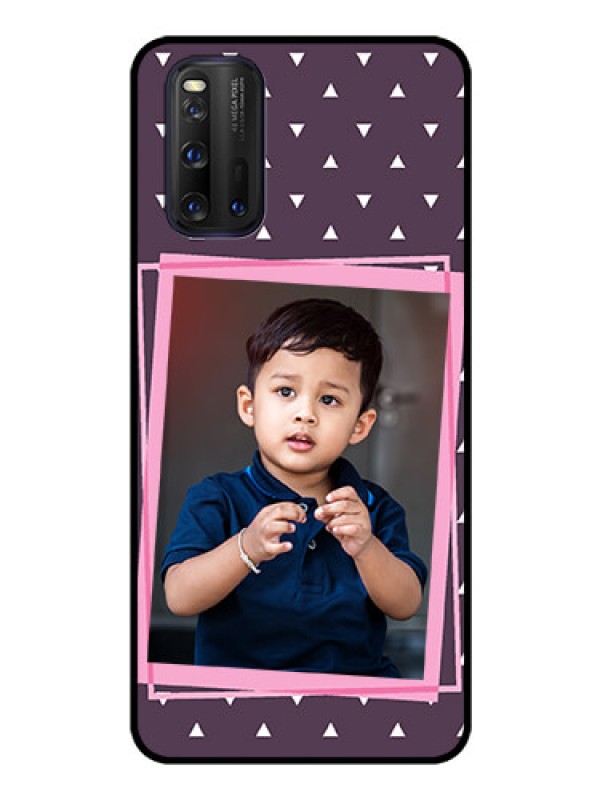 Custom iQOO 3 5G Custom Glass Mobile Case - Triangle Pattern Dotted Design