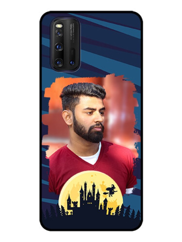 Custom iQOO 3 5G Photo Printing on Glass Case - Halloween Witch Design 