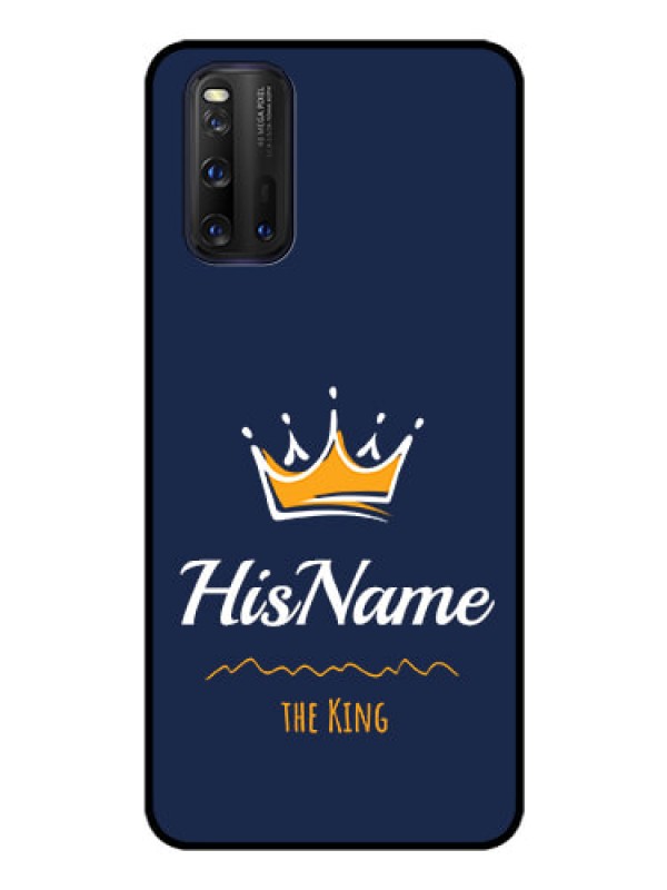 Custom iQOO 3 5G Glass Phone Case King with Name