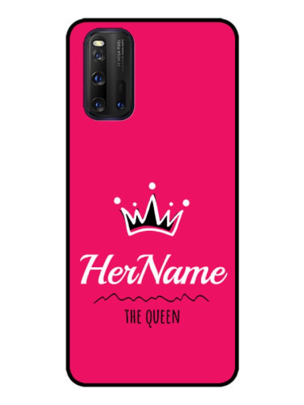 Custom iQOO 3 5G Glass Phone Case Queen with Name