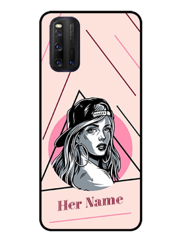 Custom iQOO 3 5G Personalized Glass Phone Case - Rockstar Girl Design