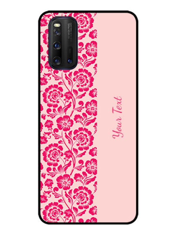 Custom iQOO 3 5G Custom Glass Phone Case - Attractive Floral Pattern Design