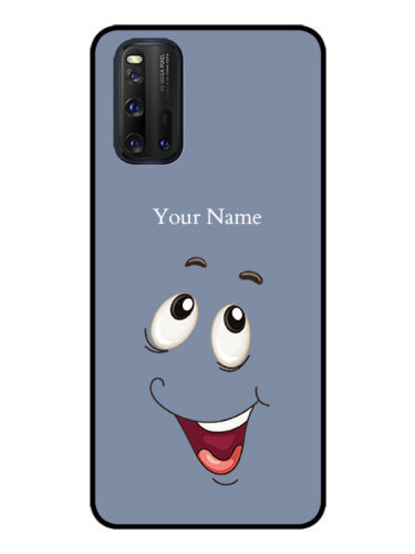Custom iQOO 3 5G Photo Printing on Glass Case - Laughing Cartoon Face Design