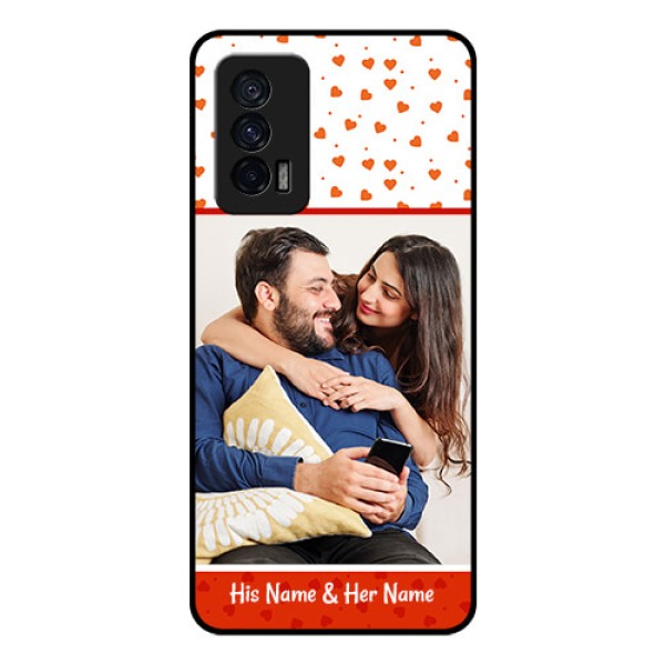 iQOO 7 5G Custom Glass Phone Case - Orange Love Symbol Design iQOO 7 5G Custom Glass Phone Case - Orange Love Symbol Design
