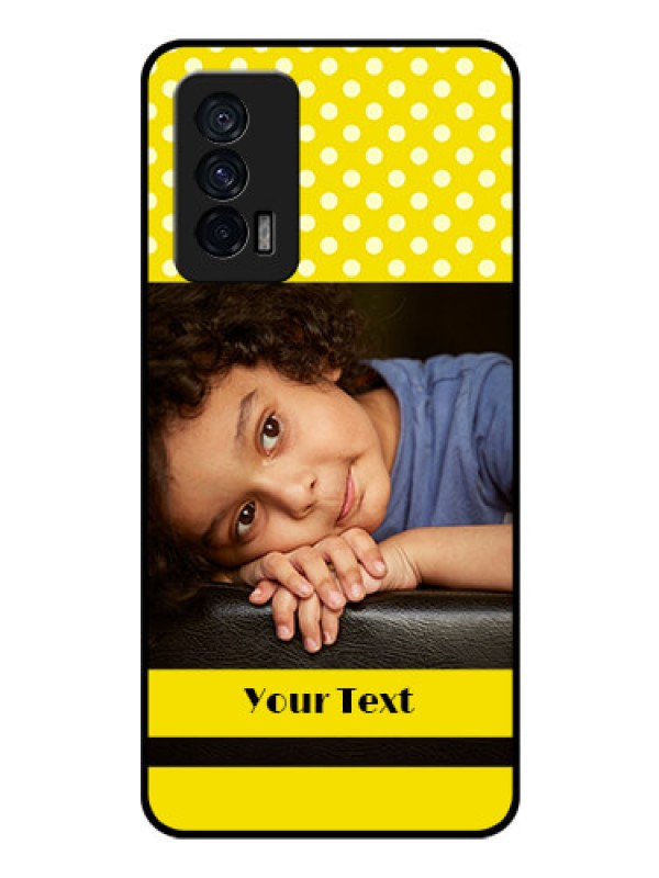 Custom iQOO 7 5G Custom Glass Phone Case - Bright Yellow Case Design