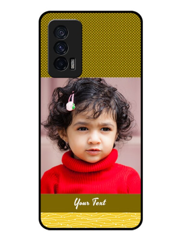 Custom iQOO 7 5G Custom Glass Phone Case - Simple Green Color Design