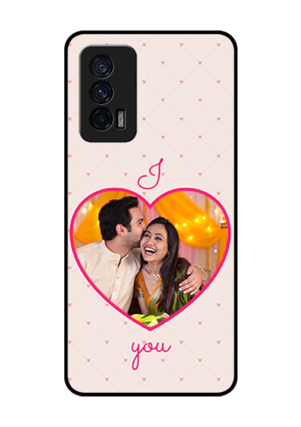 iQOO 7 5G Custom Glass Mobile Case - Heart Shape Design