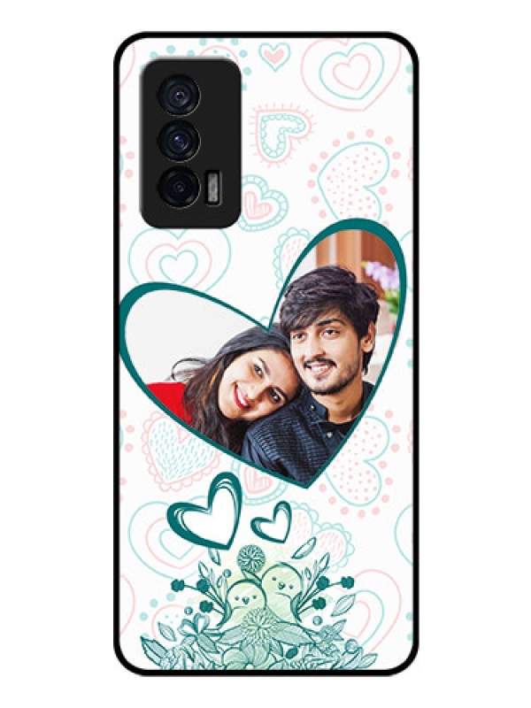 Custom iQOO 7 5G Photo Printing on Glass Case - Premium Couple Design