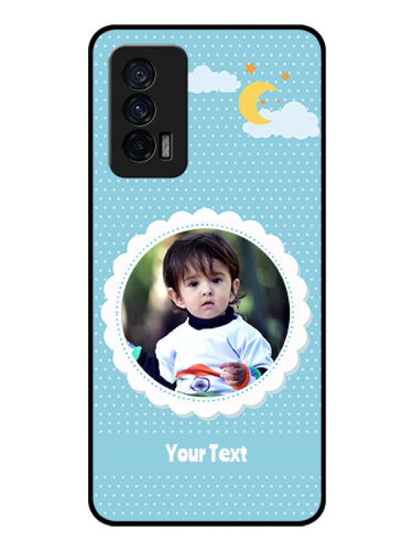 Custom iQOO 7 5G Personalised Glass Phone Case - Violet Pattern Design