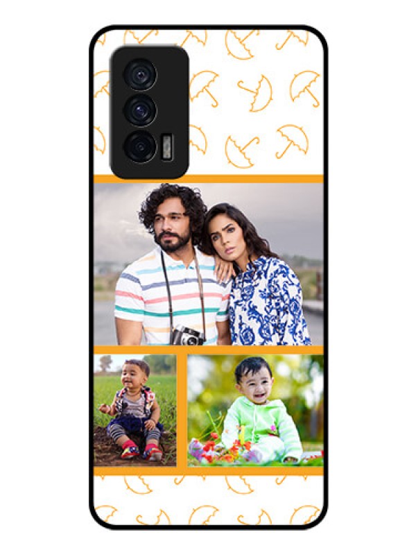 Custom iQOO 7 5G Custom Glass Mobile Case - Yellow Pattern Design