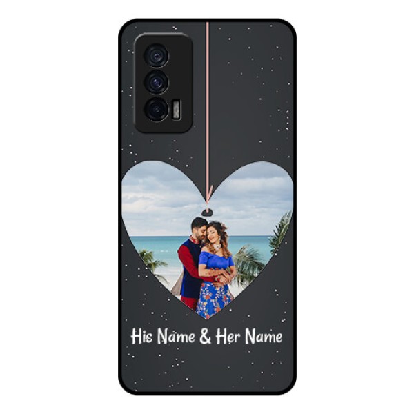 iQOO 7 5G Custom Glass Phone Case - Hanging Heart Design