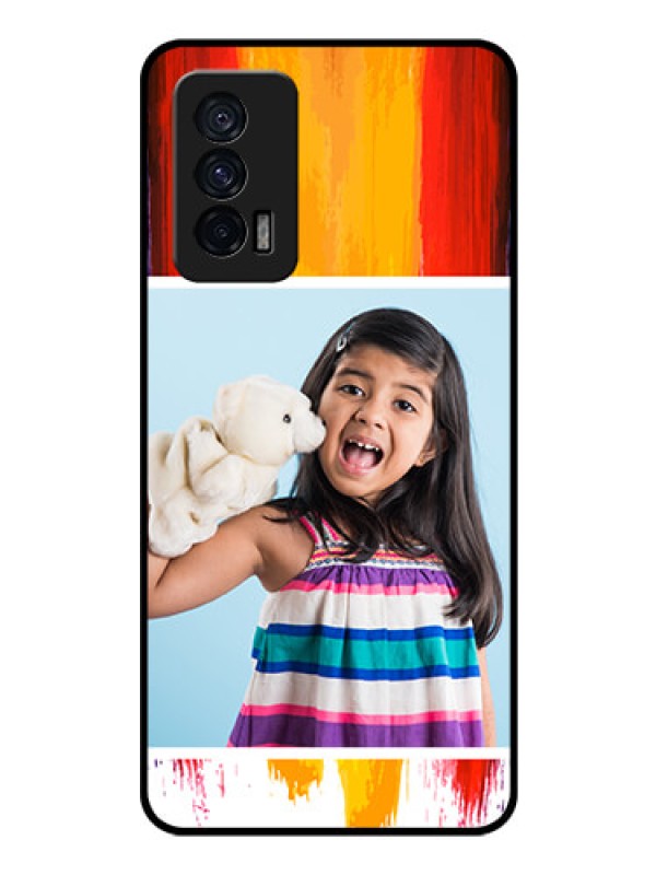 Custom iQOO 7 5G Personalized Glass Phone Case - Multi Color Design