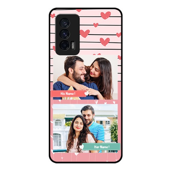 iQOO 7 5G Custom Glass Mobile Case - Photo with Heart Design