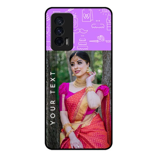 iQOO 7 5G Custom Glass Mobile Case - Birthday Icons Design
