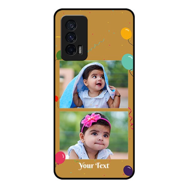 iQOO 7 5G Personalized Glass Phone Case - Image Holder with Birthday Celebrations Design iQOO 7 5G Personalized Glass Phone Case - Image Holder with Birthday Celebrations Design