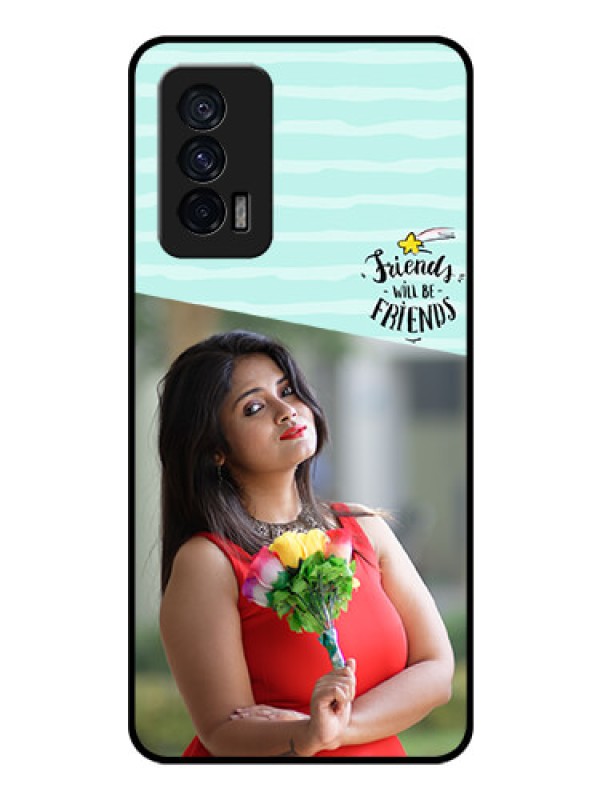 Custom iQOO 7 5G Custom Glass Phone Case - Friends Picture Icon Design