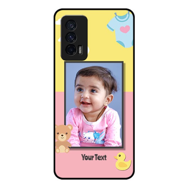 iQOO 7 5G Photo Printing on Glass Case - Kids 2 Color Design